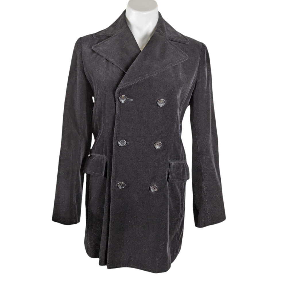 Tricot comme Des garcons black corduroy m coat
